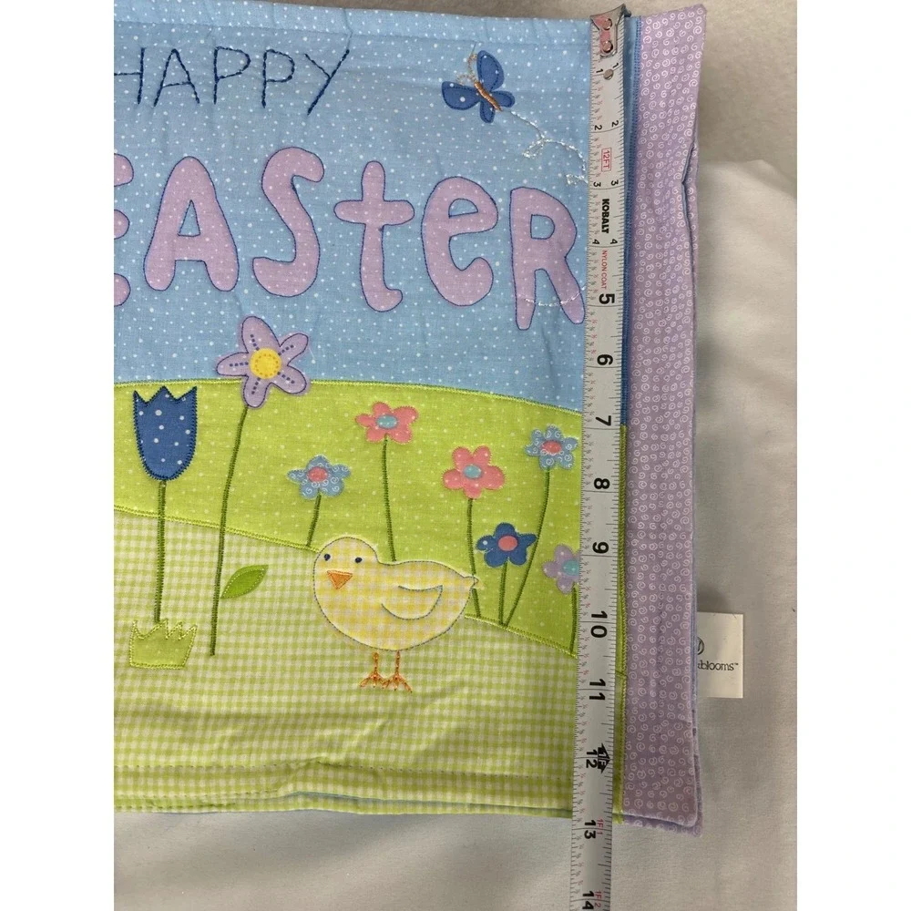 Blossoms & Blooms Easter Table Runner & Placemat Set 6 Bunny Chick Quilted Decor